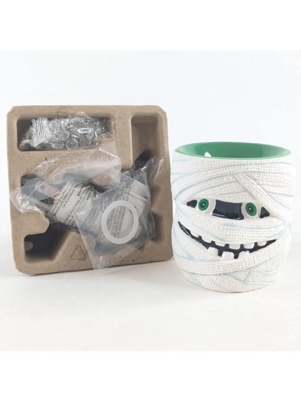 Scentsy Under Wraps Mummy Wax Warmer Plug In Halloween Decor NEW